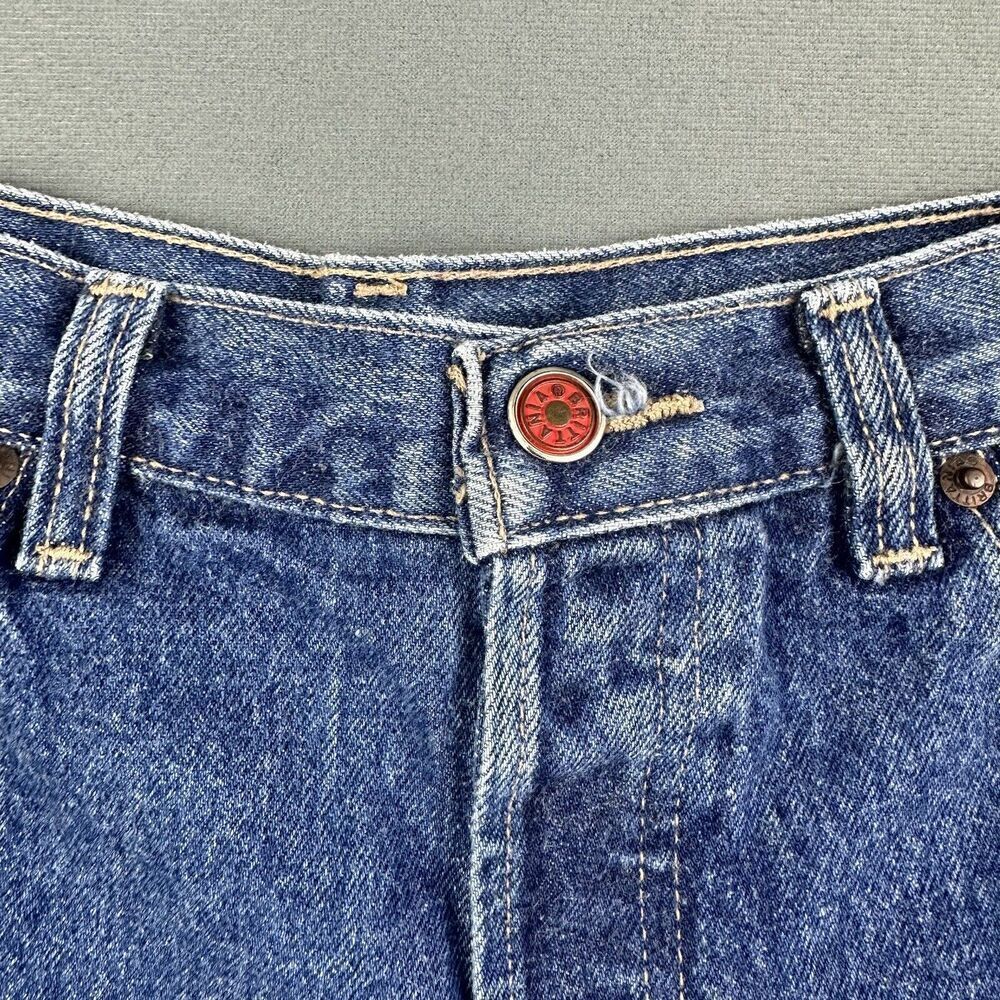 Vintage Brittania Cut Off Jean Shorts Jorts Womens 34 Blue High Rise Button Fly* - Picture 4 of 13